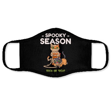 Discover Spooky Seasons Trick or Treat Cat Mummy Face Masks