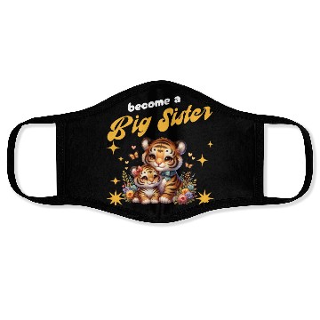 Discover Soon I Will Be A Big Sister Sweet Tigers Face Masks