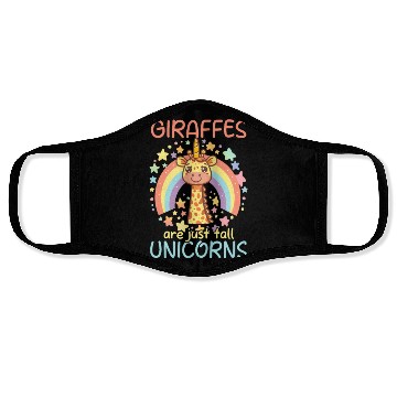 Discover Giraffe Giraffes Are Just Tall Unicorns Face Masks