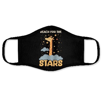 Discover Giraffe Reach For The Stars Face Masks