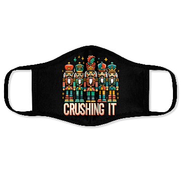 Discover Crushin It: Nutcracker Christmas Apparel for Face Masks