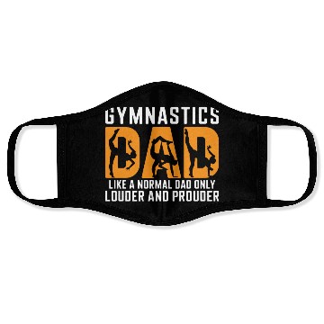 Discover Like Louder & Proudere Dad Funny Gymnastics Dad Face Masks