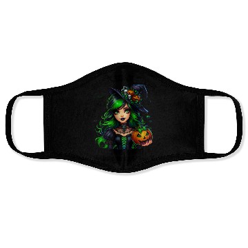 Discover Halloween Wicked Cute Green Witch Face Masks
