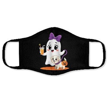 Discover chien halloween Face Masks