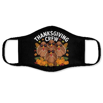 Discover Thanksgiving Crew Turkey Sunglasses Fun Face Masks