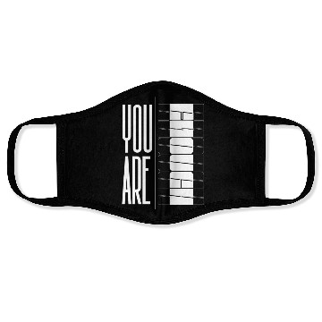 Discover You Are Enough" Inspirational Optical quote Face Masks