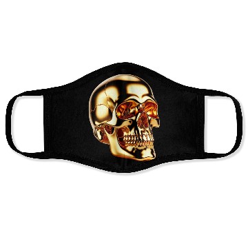 Discover Golden Skull of Fortune Face Masks