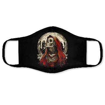 Discover Santa Muerte Saint Death Mexican Sugar Skull Face Masks