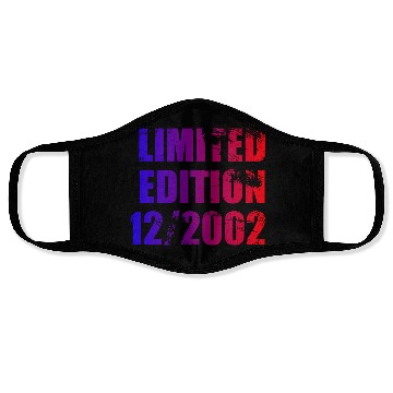 Discover 22nd birthday Limited Edition 12/2002 Face Masks
