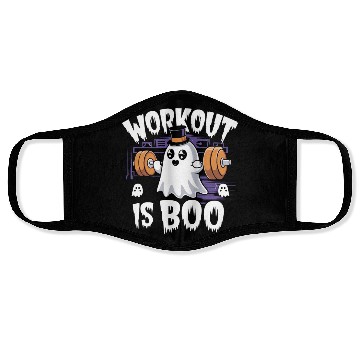 Discover Workout Is Boo Gym Fitness Halloween Top Face Masks