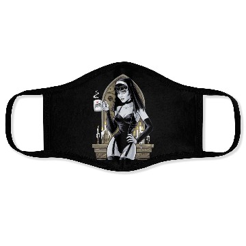 Discover Gothic Coffee Lover Halloween Costume For a Face Masks