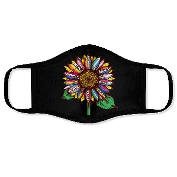 Discover lgbtq sunflower rainbow flags Diversity Human Righ Face Masks