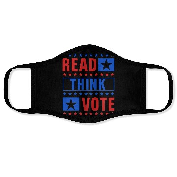Discover Read Think Vote - Election Face Masks