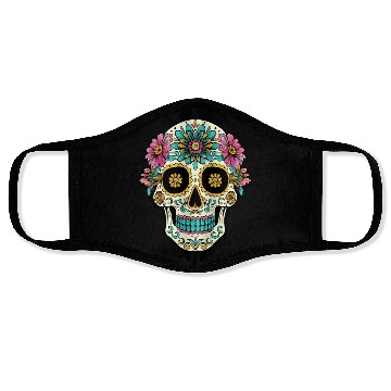 Discover Day of the Dead Sugar Skull, Flippin Sweet Gear Face Masks