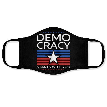 Discover Democracy Starts with You - Election - Vote Face Masks