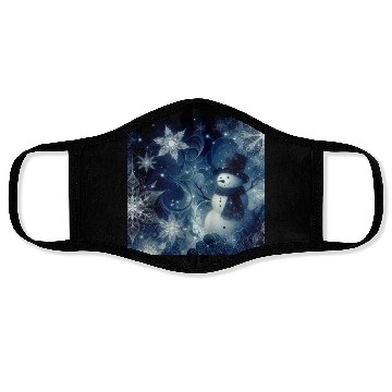 Discover vintage snowman christmas holiday Face Masks