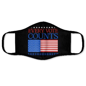 Discover Every Vote Counts - Election Face Masks