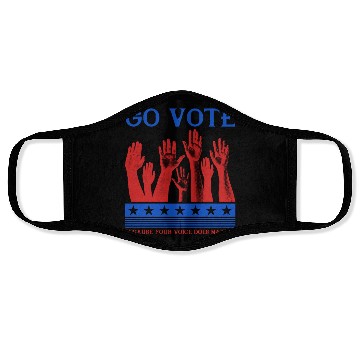 Discover Go Vote Because Your Voice Does Matter - Election Face Masks