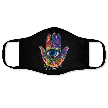 Discover Talk to the hamsa hand Face Masks