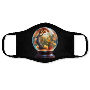 Discover Autumn crystal ball. Face Masks