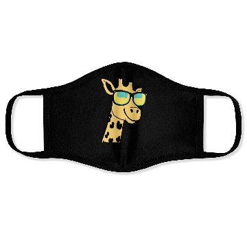 Discover Giraffe in Sunglasses Face Masks