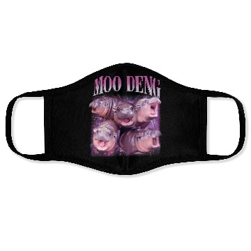 Discover I Love Moo Deng Bootleg I love you Bouncy Pig Face Masks