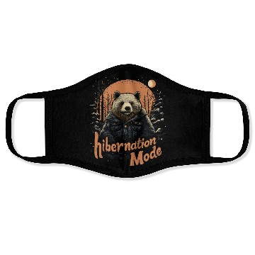 Discover Hibernation Mode Brown Bear Face Masks
