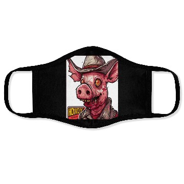 Discover hillbilly redneck zombie cowboy pig Face Masks