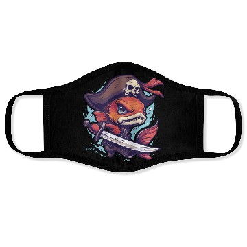 Discover Captain Goldfish the Fish Pirate Face Masks