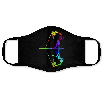Discover Archery rainbow colors polygon sport Face Masks