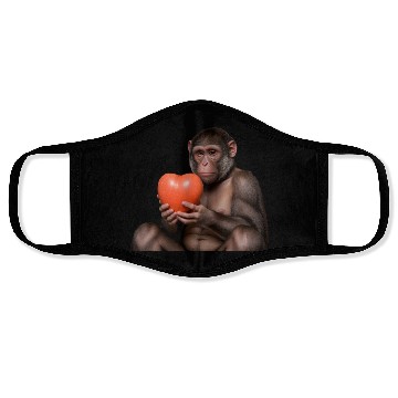 Discover Monkey love you Face Masks