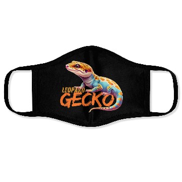 Discover yellow leopard gecko Face Masks
