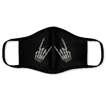 Discover Rock On Rock Star Skeleton Hands Rocker Halloween Face Masks