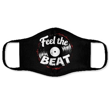 Discover Classic Vinyl 'Feel The Beat' Face Masks