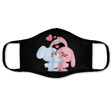 Discover I LOVE YOU RABIT Face Masks