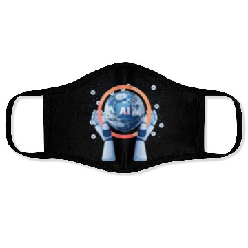 Discover Robot Hand Holding World with Ai Chip Face Masks