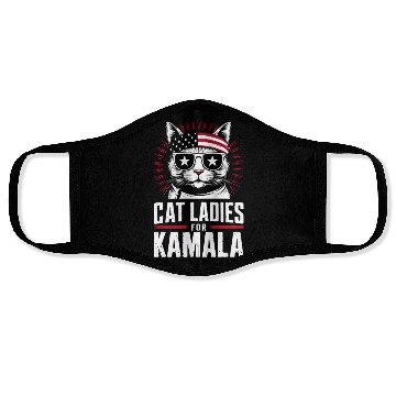 Discover Kamala Harris Cat Ladies 2024 Face Masks