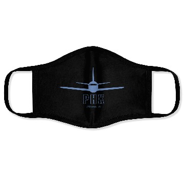 Discover Phoenix Arizonna AZ Airport Code PHX Face Masks