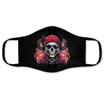 Discover Biker Skull Red Face Masks