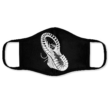 Discover Hiking Boot With Nature Mountain Landscape Profile Face Masks