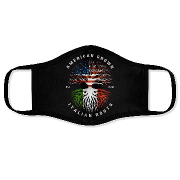 Discover American Grown Italian Roots Italy Flag Face Masks
