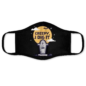 Discover Creepy I Dig It Face Masks