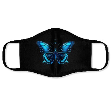 Discover Celestial Blue Butterfly Face Masks