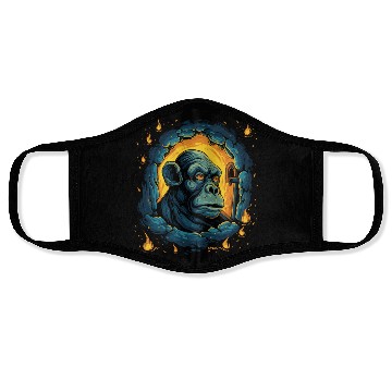 Discover Night of the Starry Dungeon Monkey Face Masks