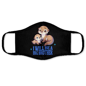 Discover I'm Going To Be A Big Brother Sweet Otter, Brother Face Masks