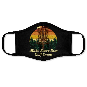 Discover Make Every Disc Golf Count Golfer Positive Quotes Face Masks