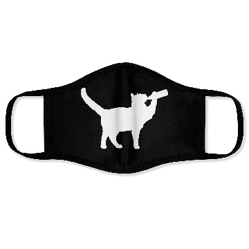 Discover Cat Drinking Funny Beer Bottle Alcohol Fun Party Face Masks