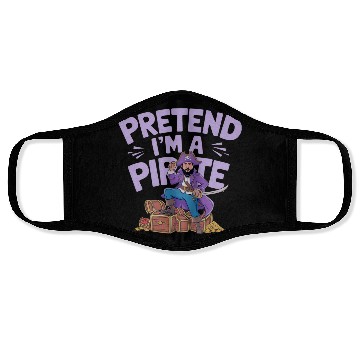 Discover Funny "Pretend I'm A Pirate" Costume Face Masks