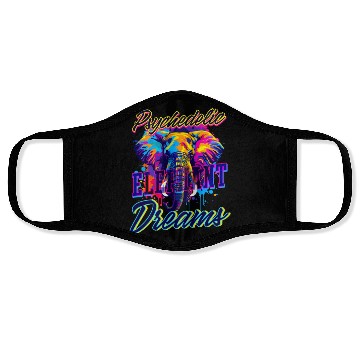 Discover Elephant Psychedelic Elephant Dreams Face Masks