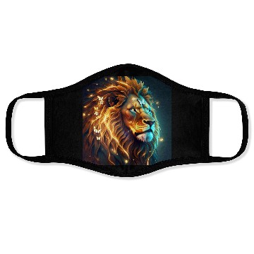 Discover Butterfly lion image Face Masks